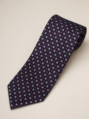 Calvin Klein Box pattern Silk Necktie